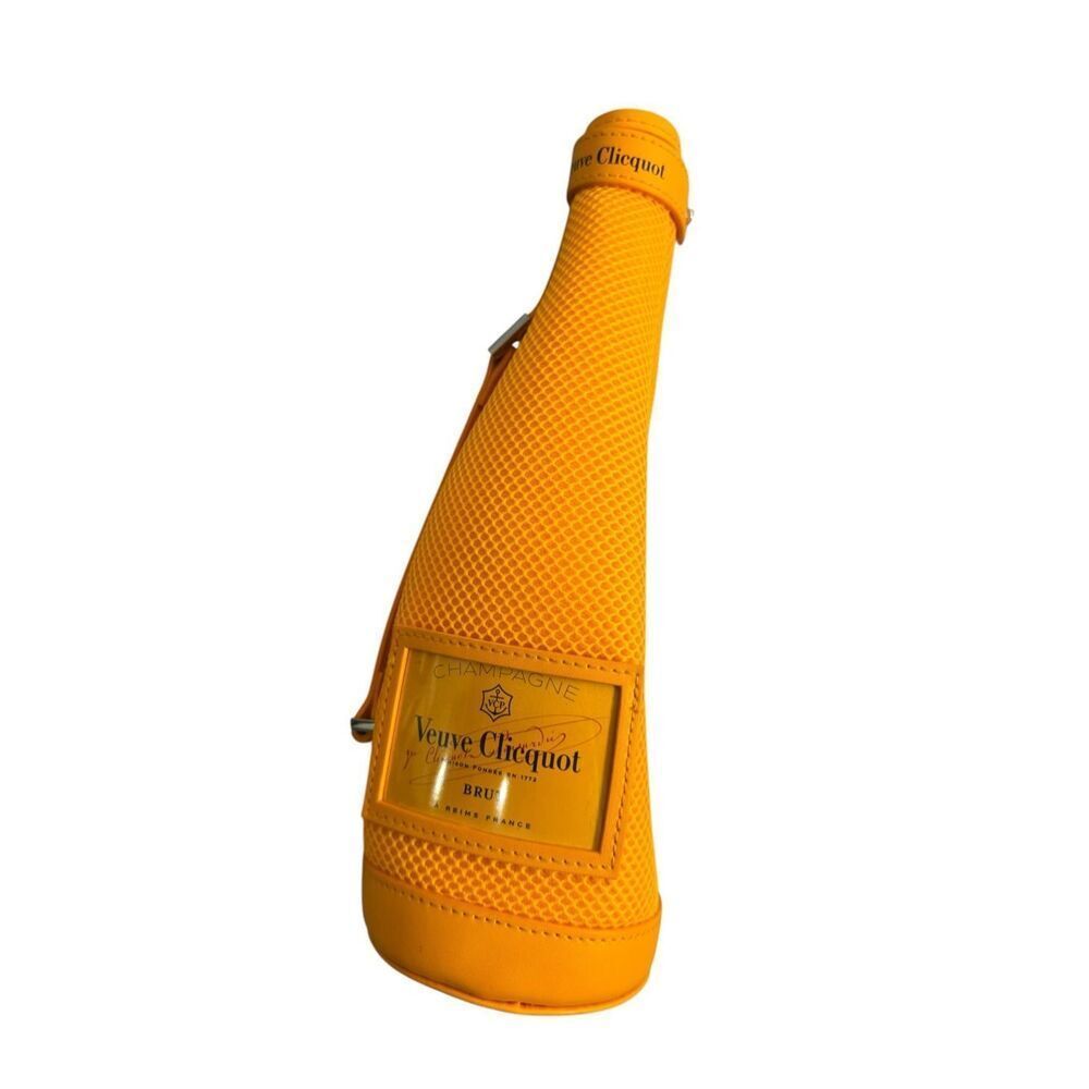Veuve Cliquot Insulated Champagne Cooler with Handle Details Gift Orange